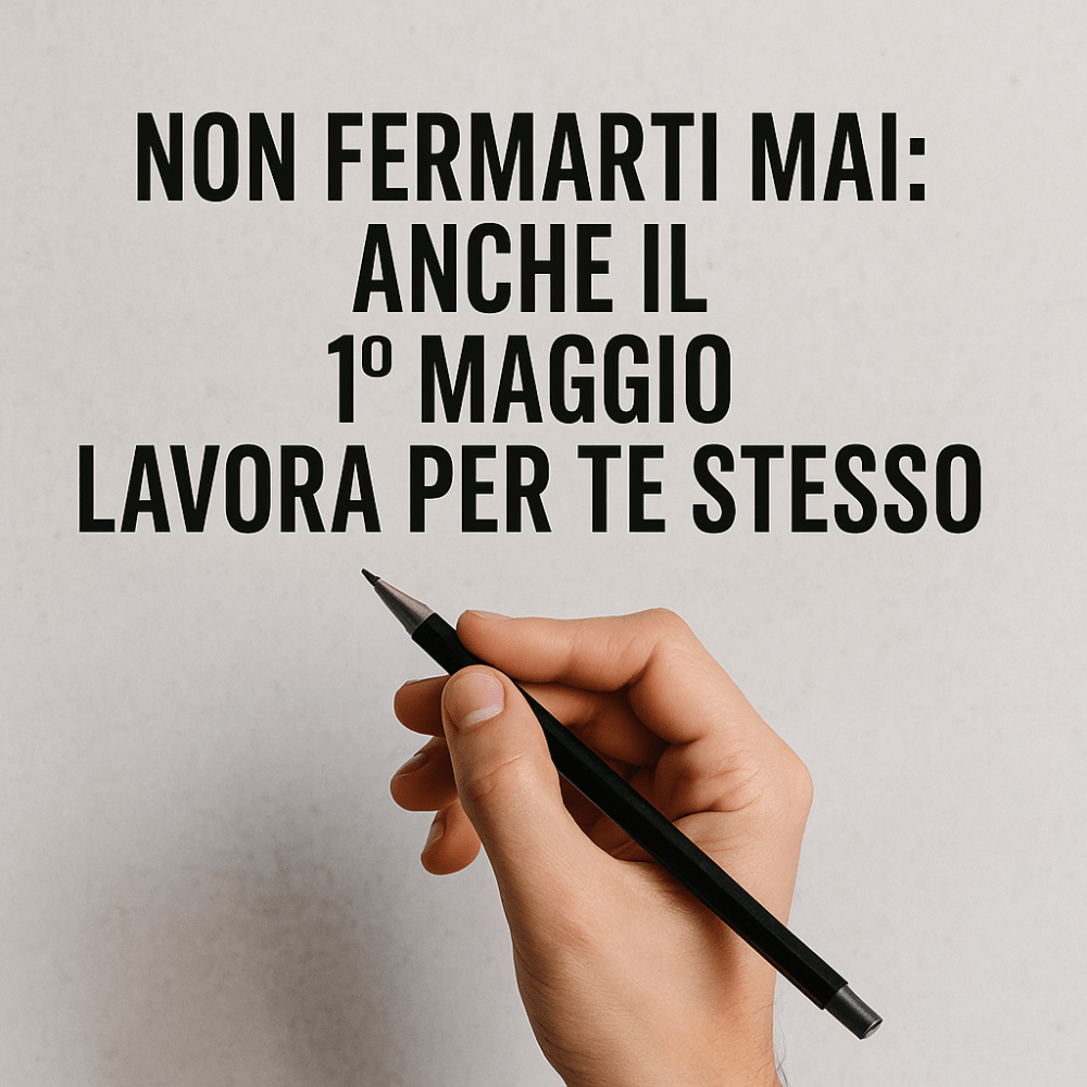 Non Fermarti Mai: Anche il 1° Maggio Lavora per Te Stesso